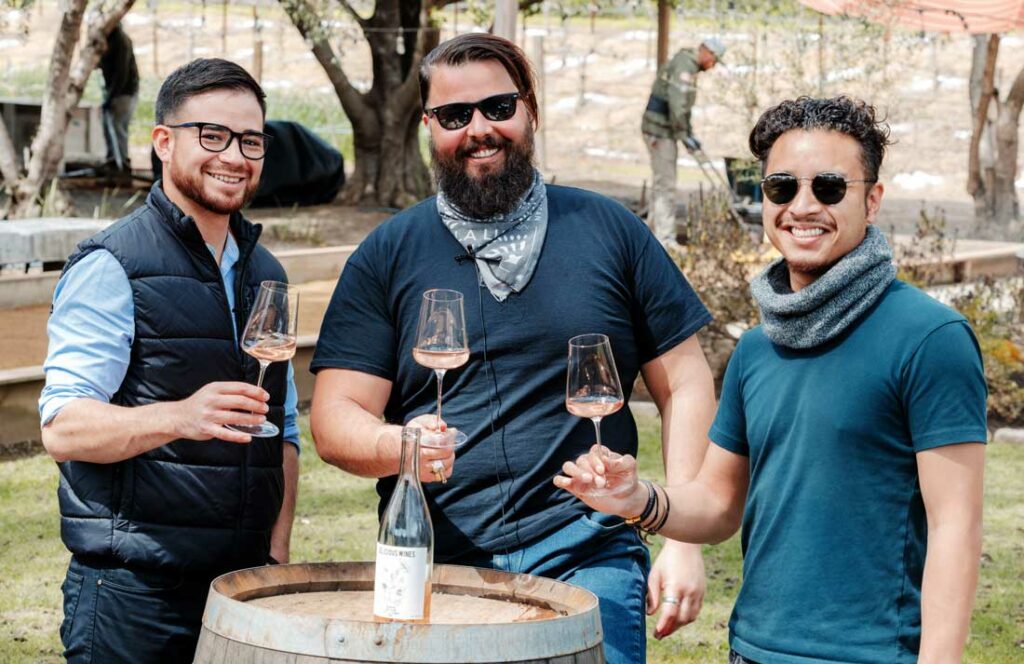 Delicious Wines Crew: Jay Nunez, Brendan Kam, Angel Arevalo